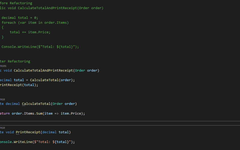 refactoring C# code